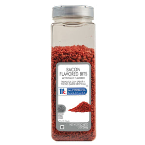 A jar of McCormick Culinary Bacon Flavored Bits.
