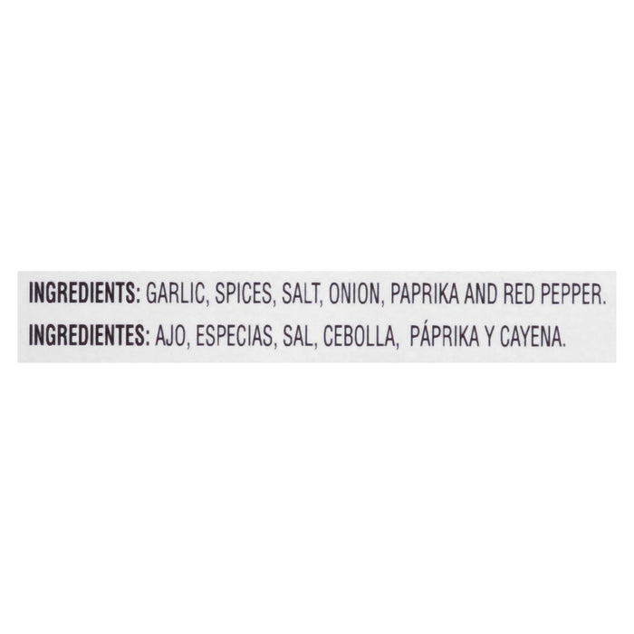 Ingredients for the product are listed in English and Spanish.