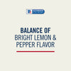 The McCormick Culinary logo is featured above text reading BALANCE OF BRIGHT LEMON &amp; PEPPER FLAVOR, representing Mccormick Culinary Lemon &amp; Pepper Seasoning Salt.