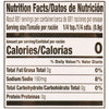 Nutrition facts label for a product with 0 calories per serving.