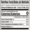 Nutrition facts label for a product with 0 calories per serving.