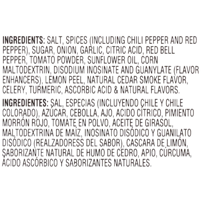 A list of ingredients for a product, in both English and Spanish.