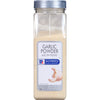 A jar of McCormick Culinary Garlic Powder.