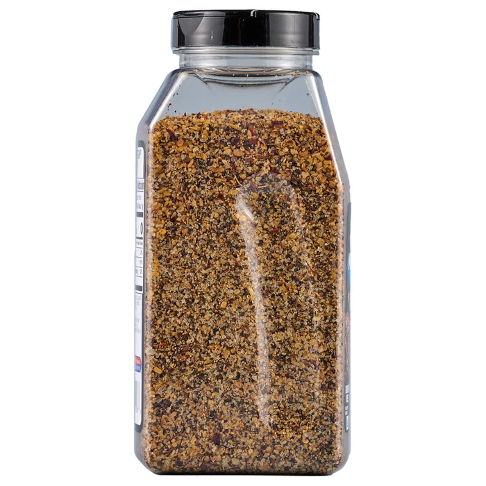 A glass jar of McCormick Grill Mates Montreal Steak Seasoning.
