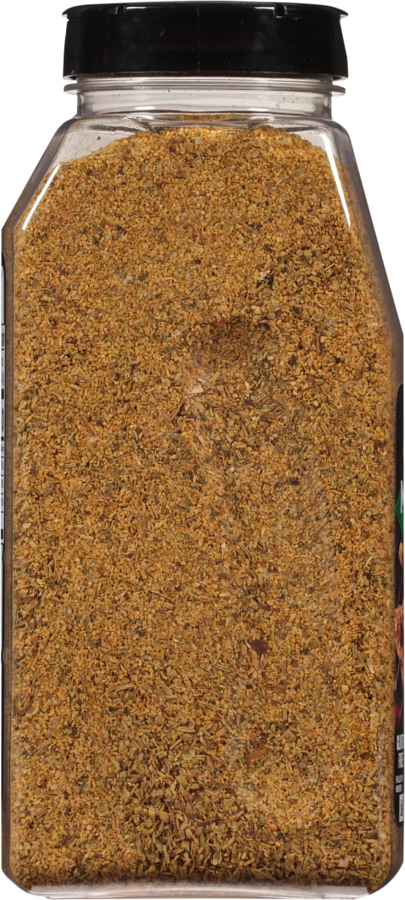 A close-up of a jar of McCormick Grill Mates Montreal Steak Seasoning.