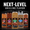 Five McCormick Grill Mates seasoning jars with different flavors.