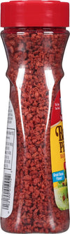 A jar of McCormick Bacon Pieces with a red lid.