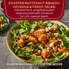 This is a McCormick ad featuring a roasted butternut squash, arugula, and farro salad accented with cinnamon.