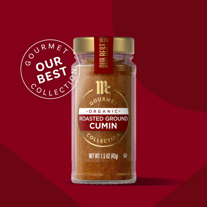 McCormick Gourmet Roasted Ground Cumin spice jar from the Our Best Collection.