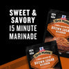 McCormick Grill Mates Brown Sugar Bourbon Marinade offers a sweet and savory flavor in just 15 minutes.
