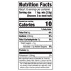 This is a nutrition facts label showing that one teaspoon of meatloaf seasoning mix contains 10 calories.