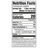 Nutrition facts label for a 1 tablespoon serving of gravy mix.