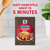 A packet of McCormick Chicken Gravy mix promises tasty homestyle gravy in 5 minutes.