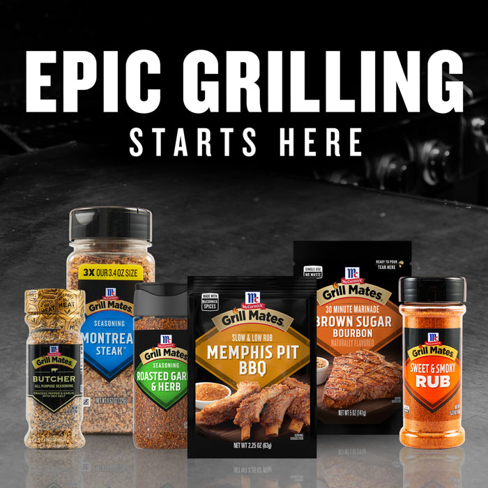 Epic grilling starts here with a variety of Grill Mates seasonings.