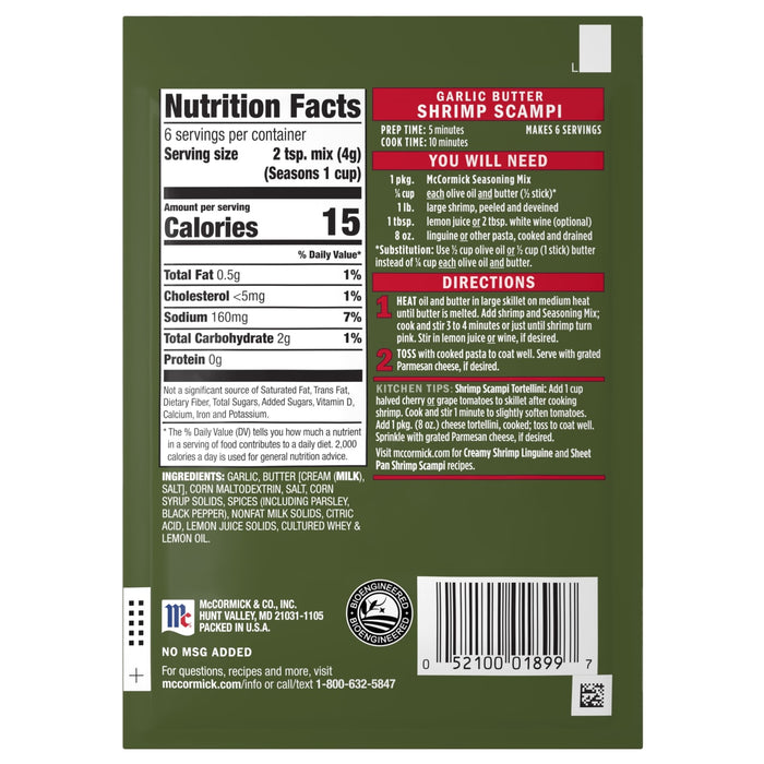 This is the nutrition facts and ingredients label for a package of Oh Snap! Dilly Bites.