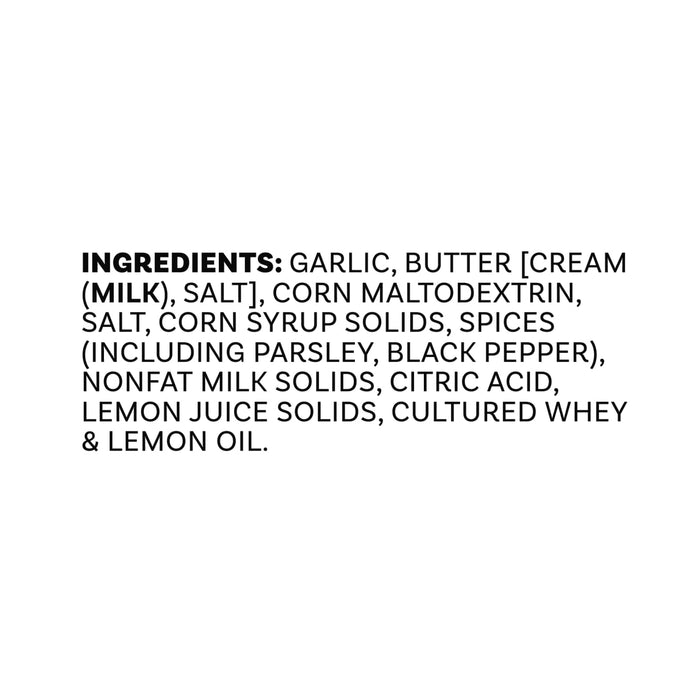 A graphic illustration featuring a white circle with a diagonal line through the letters MSG and the text NO MSG below it, highlighting a key benefit of Mccormick Garlic Butter Shrimp Scampi Seasoning Mix .87 Oz.