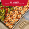 A promotional graphic highlights that a meal is ready in 15 minutes using a package of Mccormick Garlic Butter Shrimp Scampi Seasoning Mix .87 Oz featuring a bowl of pasta with shrimp.