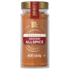A jar of McCormick Gourmet Organic Ground Allspice.