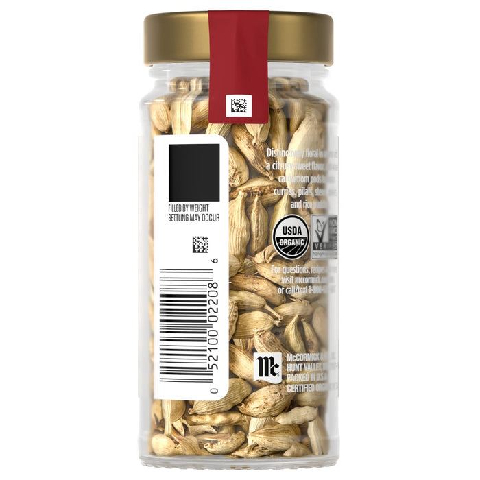 A jar of McCormick Organic Sunflower Kernels is shown, displaying the product and brand.