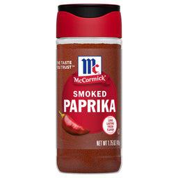 A jar of McCormick Smoked Paprika with a red pepper on the label.