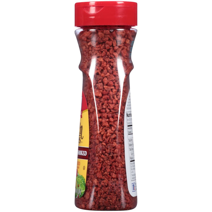 A bottle of McCormick's Real Bacon Pieces.