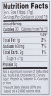 Nutrition facts label for a product with 30 calories per serving.