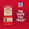 A bottle of McCormick Small Batch Pure Vanilla Extract is displayed next to the McCormick logo and the phrase The Taste You Trust.
