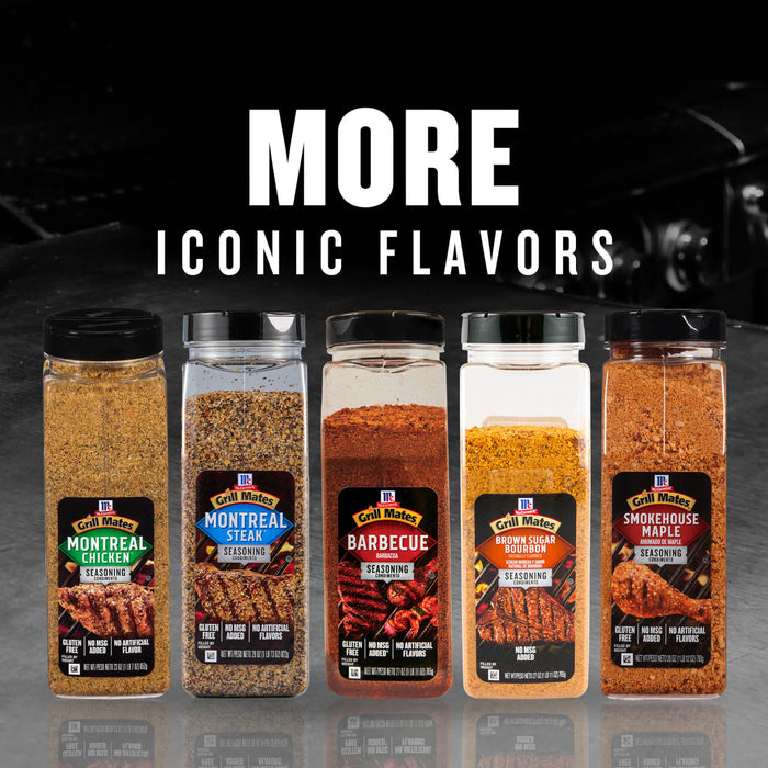 A variety of iconic flavors from the brand Meat Mitch are displayed in clear containers.