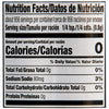 Nutrition facts label for a product with 0 calories per serving.