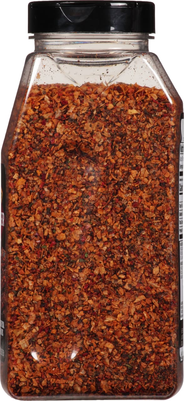 A close-up of a jar of McCormick Grill Mates Montreal Steak Seasoning.