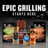 Epic Grilling Starts Here featuring a variety of McCormick spices and seasonings.