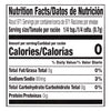 Nutrition facts label for a product with 0 calories per serving.