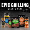 A variety of Grill Mates spices are displayed under the headline Epic Grilling Starts Here.