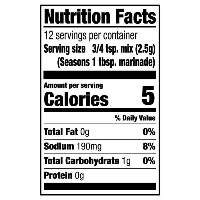 McCormick® Grill Mates® Zesty Herb Marinade Seasoning Mix, 1.06 oz (6-Pack)