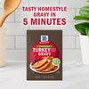McCormick Turkey Gravy mix promises tasty homestyle gravy in just 5 minutes.