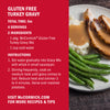 Recipe card for McCormick Gluten Free Turkey Gravy, featuring a photo of turkey slices, mashed potatoes, and green beans covered in gravy.