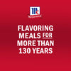 McCormick logo and text stating Flavoring meals for more than 130 years.