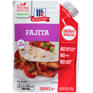 McCormick® Gluten Free Fajita Skillet Sauce, 6 oz