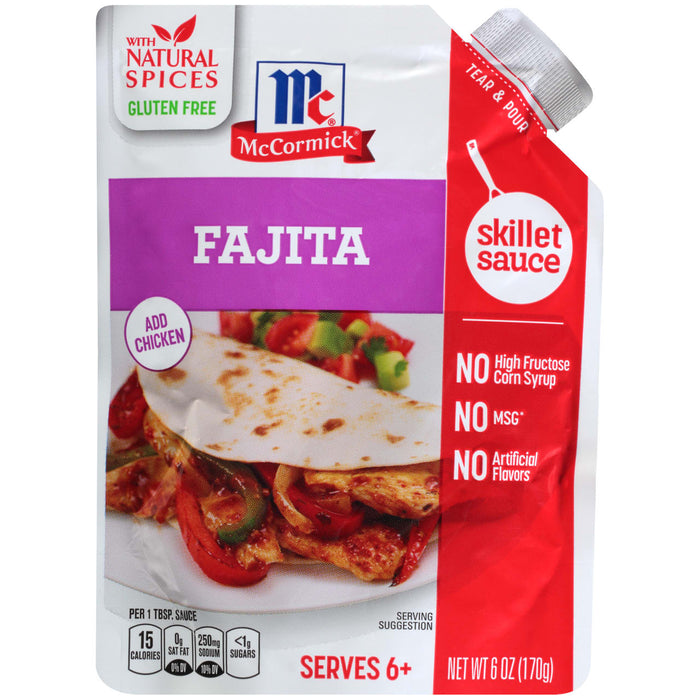 McCormick® Gluten Free Fajita Skillet Sauce, 6 oz