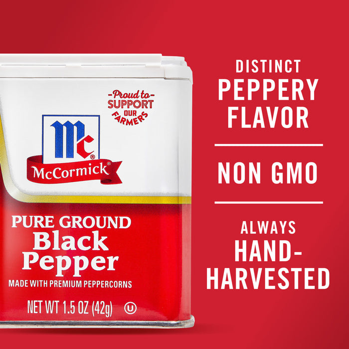 McCormick® Pure Ground Black Pepper, 1.5 oz