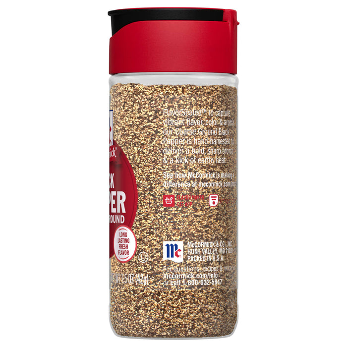 McCormick® Coarse Ground Black Pepper, 1.5 oz