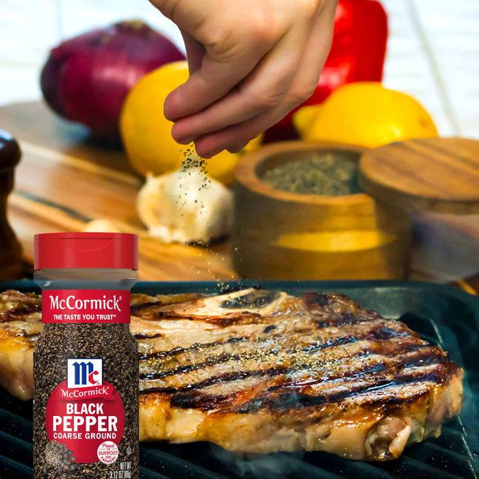 McCormick® Coarse Ground Black Pepper, 3.12 oz