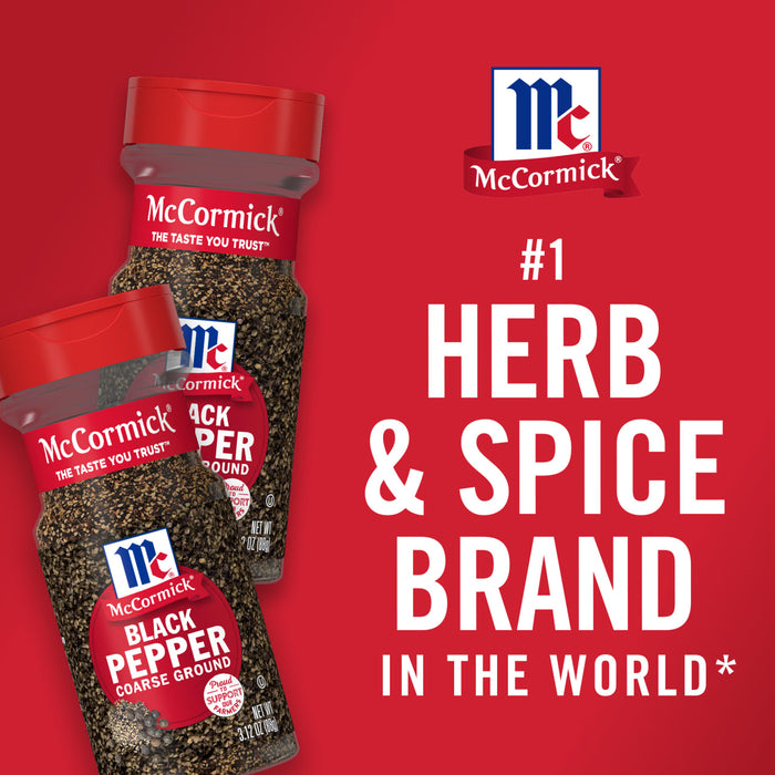 McCormick® Coarse Ground Black Pepper, 3.12 oz