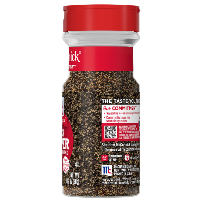 McCormick® Coarse Ground Black Pepper, 3.12 oz