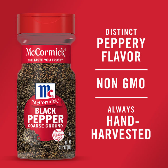 McCormick® Coarse Ground Black Pepper, 3.12 oz