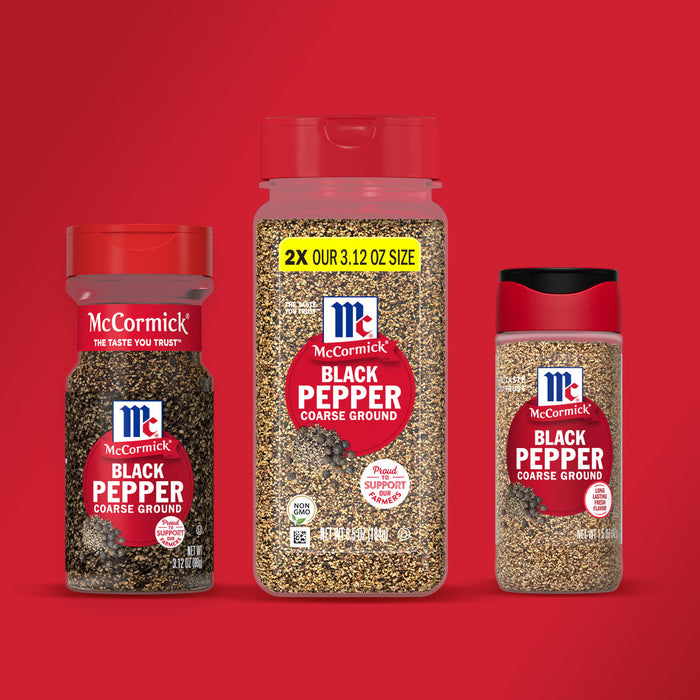 McCormick® Coarse Ground Black Pepper, 3.12 oz
