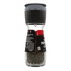 A McCormick Black Pepper Grinder with a black top and a glass bottom filled with black peppercorns.
