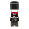 A McCormick Black Peppercorn Adjustable Grinder with black peppercorns inside.