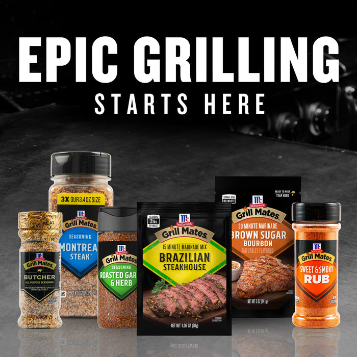 Epic Grilling Starts Here with a variety of Grill Mates seasonings.