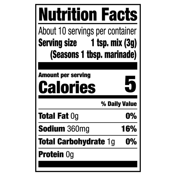 McCormick® Grill Mates® Brazilian Steakhouse Marinade, 1.06 oz (6-Pack)